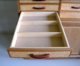 felt lined jewlery drawers