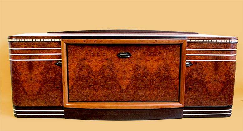 Elm Burl Stereo Cabinet