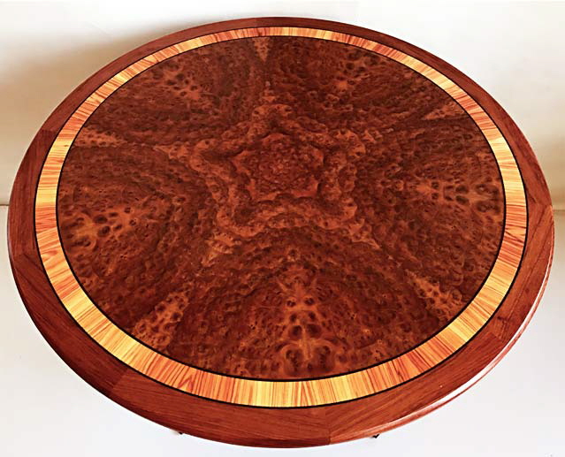 Bookmatched Burl Table