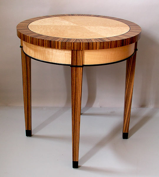 zebrawood round table